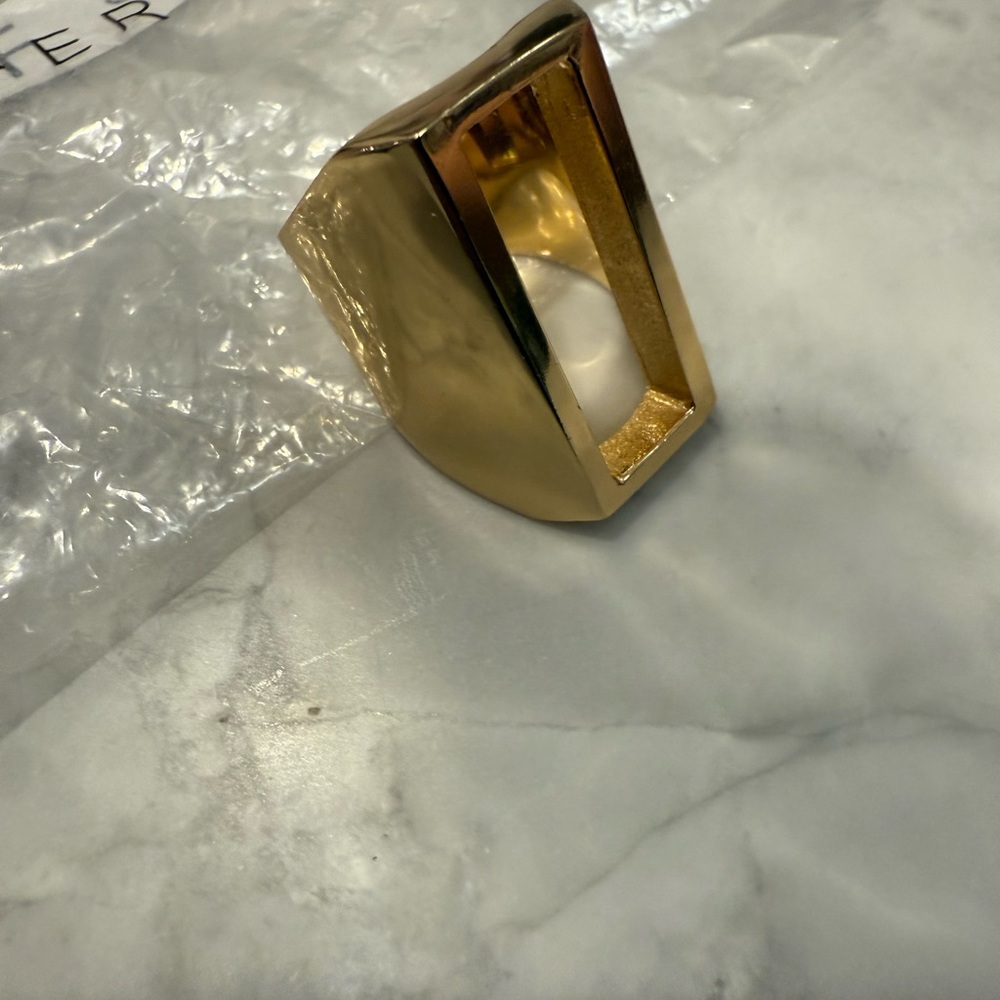 Jennifer Fisher Gold Geometric Statement Ring Size 8